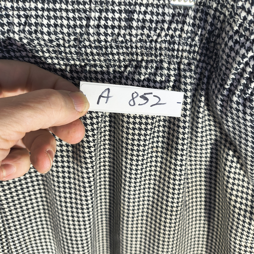 Mens size XL Houndstooth Patterned Chef Pants with Elastic Waistband